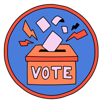 Indian Paintbrush Voting Badge